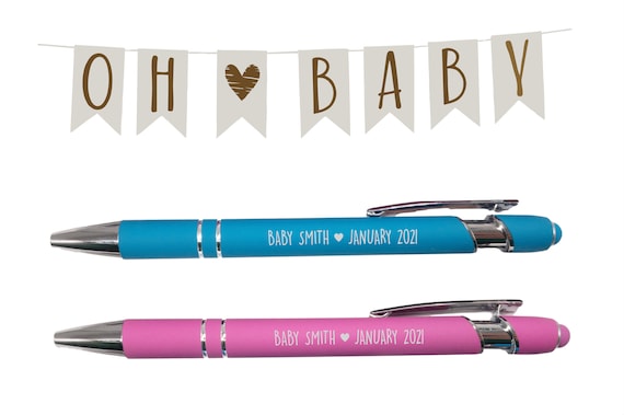 Custom Pens for Baby Shower Gender Reveal Pregnancy Announcement Etsy Canada