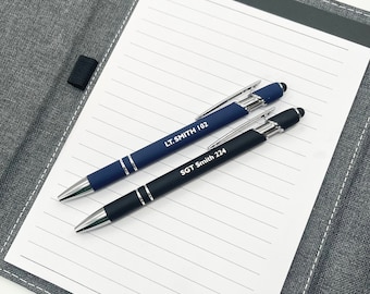 Personalized Alpha Ballpoint Pens for Police Officer, Firefighter, First Responder