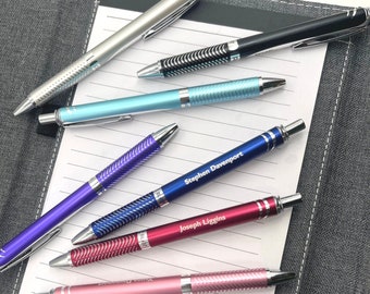 Personalized Pentel EnerGel Metal Pen Gift for Teacher, Graduate, Doctor, Dentist, Nurse, MBA, CFP, etc.