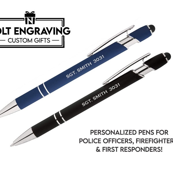 Personalized Ballpoint Pens for Police Officer, Firefighter, First Responder