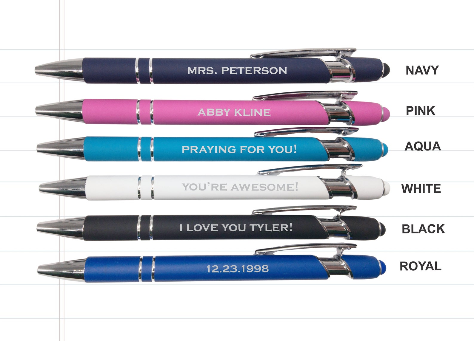 Personalized Ballpoint Pen with Message or Name Teacher Gift Etsy.de