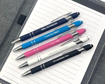 Personalized Ballpoint Pen with Message or Name (Teacher Gift, Wedding, Baby Shower, Graduation, Funeral, etc.)