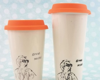 Great Scott! Back to the Future ceramic travel mug