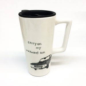 Supernatural Carry On Baby Impala ceramic travel mug tall and grande Handled 16 oz