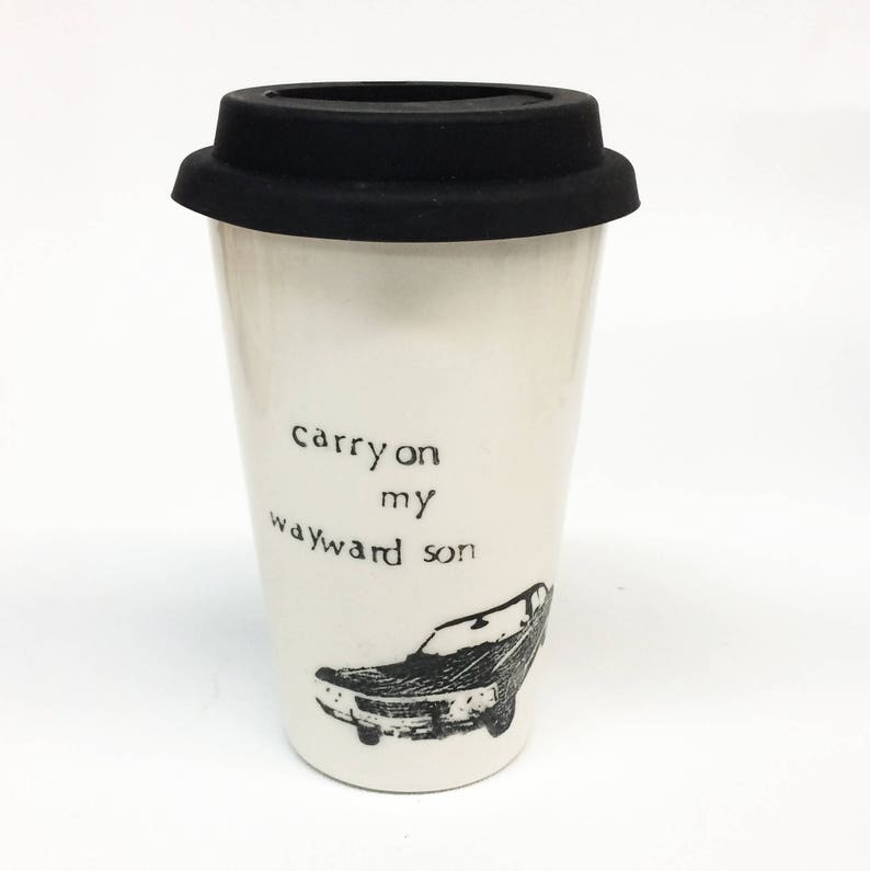 Supernatural Carry On Baby Impala ceramic travel mug tall and grande Tall 12 oz