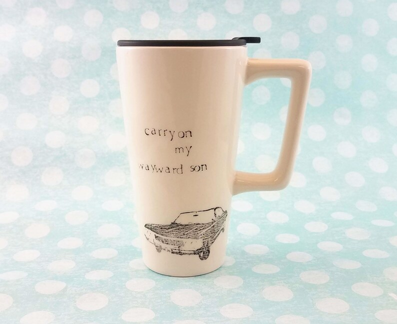 Supernatural Carry On Baby Impala ceramic travel mug tall and grande image 3