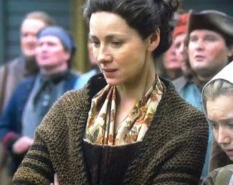 Scialle di Claire di Outlander, sciarpa a tracolla, coprispalle lavorato a mano, scaldacollo in lana merino, regali per cosplay di Outlander, regalo per la mamma