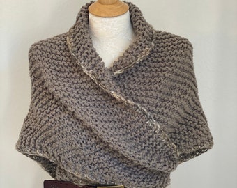 Outlander Brianna’s shawl, wrap, scarf, hand knitted shoulder wrap, Outlander fan gift, Mothers day gift, MADE TO ORDER