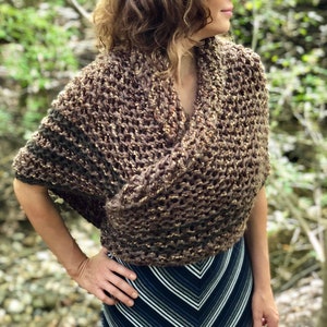 Outlander shawl, cowl, triangle scarf, hand knitted shoulder wrap, neck warmer, sweater wrap, Outlander gift, gift for mom SHIPS TODAY