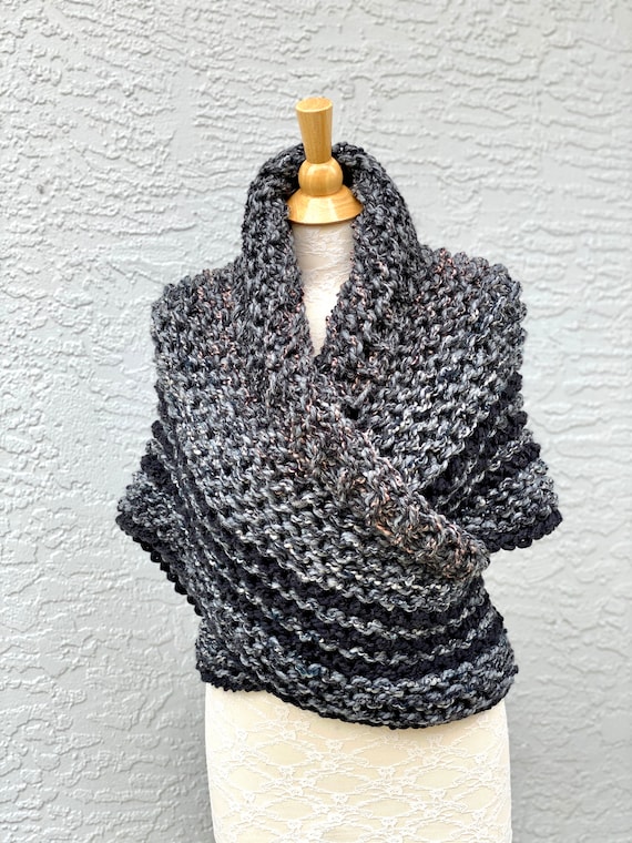 Shawl Hand Knitted Shoulder Wrap 