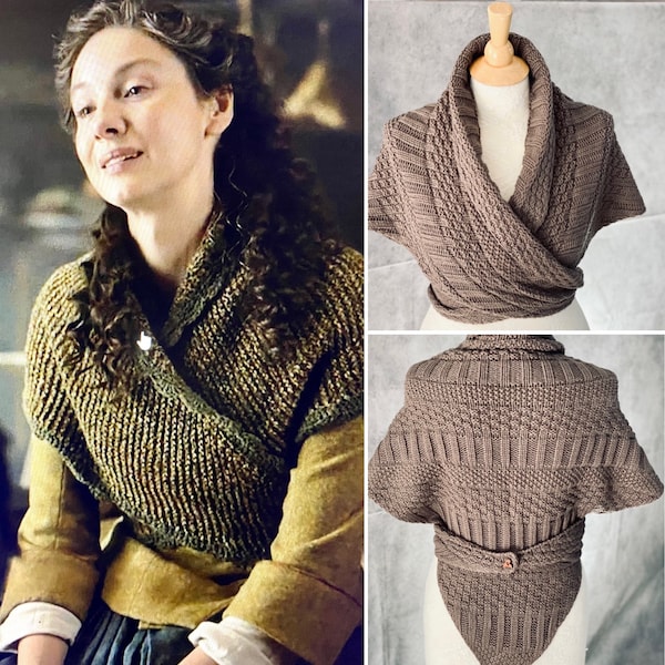 SHIPS TODAY! Outlander shawl, light weight cowl, bandana scarf, knitted acrylic shoulder wrap, neck warmer, Outlander gift, gift for mom