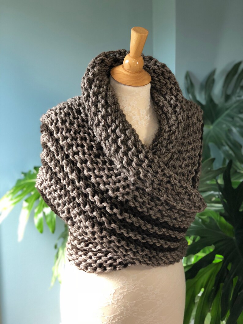 Outlander Shawl Hand Knitted Shoulder Wrap Neck Cowl Chunky Etsy