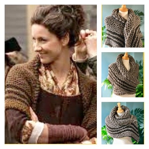 Outlander Schal, Strickschal, Schulter-Schal, Halswärmer, Outlander Cosplay, Fan Geschenk, Geschenk für Mutter VERSAND HEUTE!