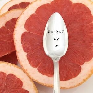 Fruit spoon, grapefruit spoon  - pucker up
