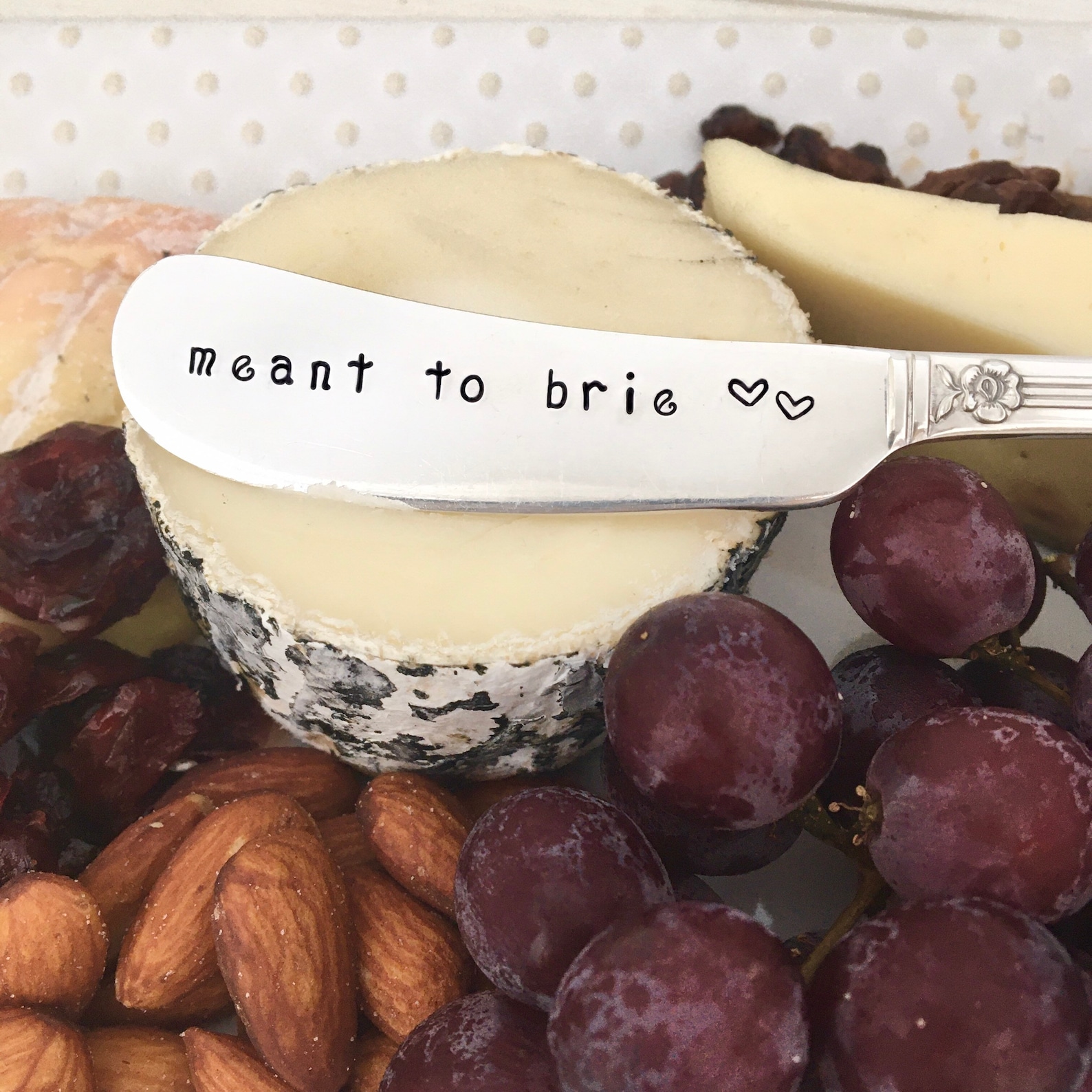 "Meant to Brie" Witty Silver Cheese Spreader