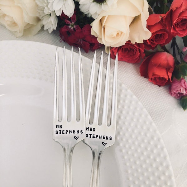 Wedding Cake Forks Etsy
