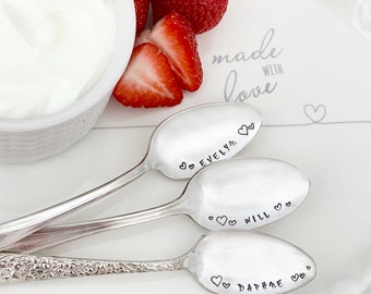 Personalized spoons - coffee bar, hot chocolate bar, personalized valentine, valentine for kids