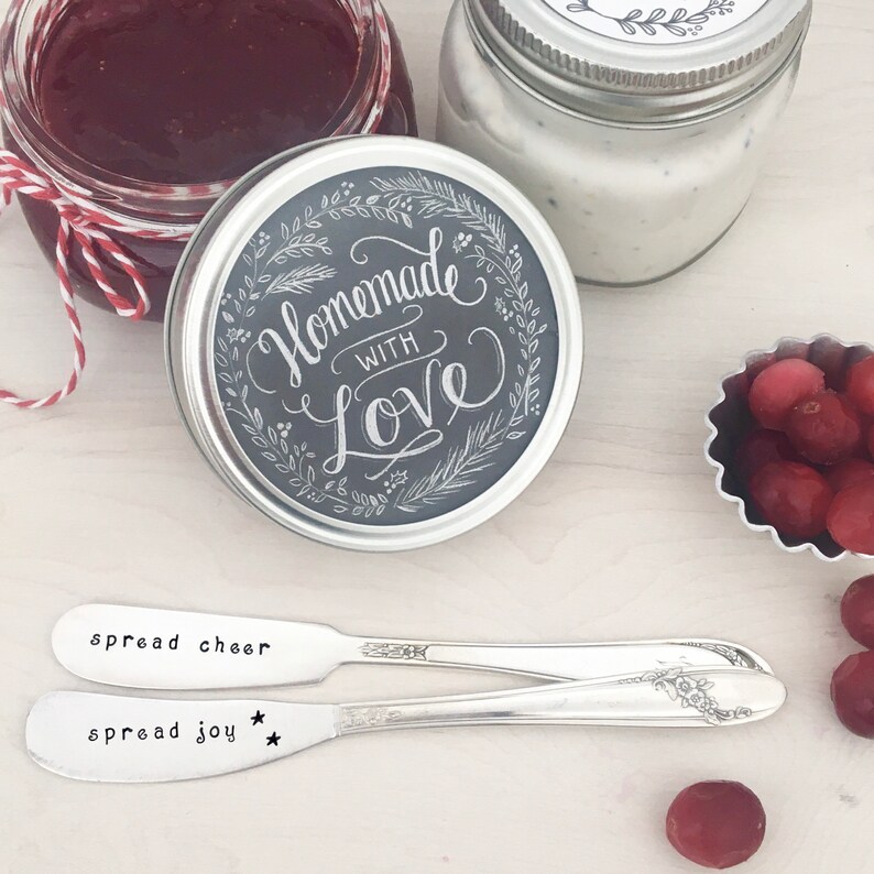 Vintage Silver Butter Knives Spread Joy & Spread Cheer Hand Etsy