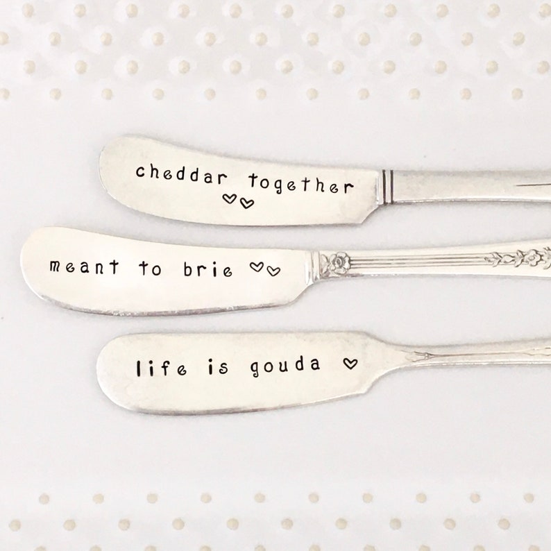 Vintage silver cheese spreaders Cheddar Together  Meant To image 1