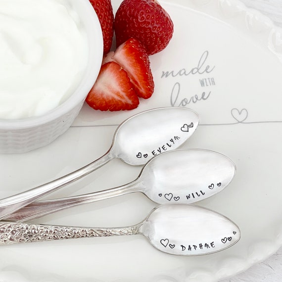 Personalized spoons - coffee bar, hot chocolate bar, personalized valentine, valentine for kids