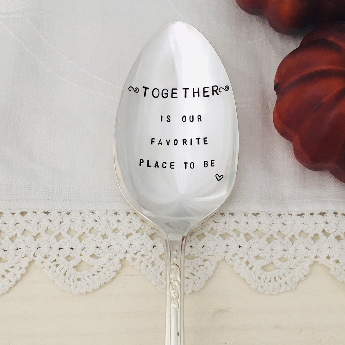 Hand Stamped Serving Spoon Together is Our Favorite Place to Etsy