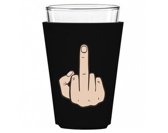 Middle Finger Can Cooler Sleeve - Insulated 12oz Beverage Beer Soda Cover Funny Birthday Christmas Party Decor Gift Idea for Men Women