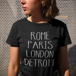 Funny Detroit T-shirt | Rome Paris London Detroit City T-shirt for Women, Men, Teens, Kids 