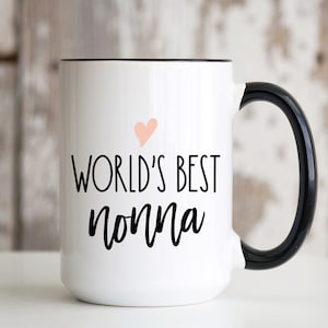 World's Best Nonna 15oz Mug Birthday Christmas Mothers Day Gift Idea for Grandma Grandmother from Granddaughter Grandson Grandchildren