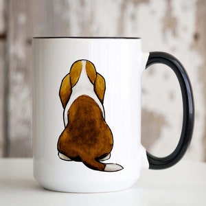 Basset Hound Mug 15oz Large Coffee Mug Dog Lover Owner Birthday Christmas Father&#39;s Day Gift for Men Women Dad Mom Grandpa Grandma Husband
