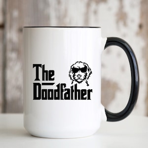 The Doodfather 15 oz Large Coffee Mug Doodle Dad Cup Labradoodle Golden Goldendoodle Aussiedoodle Dog Lover Owner Birthday Christmas Gift