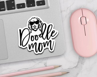 Doodle Mom Decal Sticker for Dog Lover Removable Vinyl Sticker for Laptop Tumbler Window Goldendoodle Labradoodle Birthday Christmas Gift