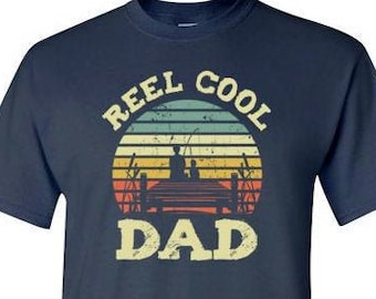 Reel Cool Dad Shirt for Men Dad Fishing Shirt Fishing Birthday