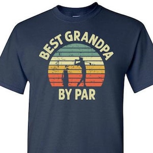 Best Grandpa By Par Shirt for Men | Grandpa Golf Shirts | Golfer Gift | Christmas Gifts from Grandson Granddaughter | Golfing Grandpa Tshirt