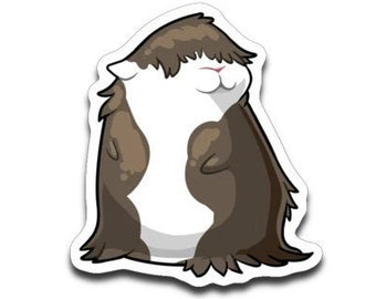 Guinea Pig Decal | Cute Brown and White Cavy Animal Vinyl Sticker for Laptop, Notebook, Mug, Wall, Tumbler, Window, Cell Phone and More