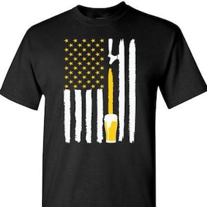 American Flag Craft Beer Tap Shirt for Men | Beer Lover Brewer Gift Man Patriotic USA Beer Shirts Gifts for Dad Grandpa Bartender Bar Owner