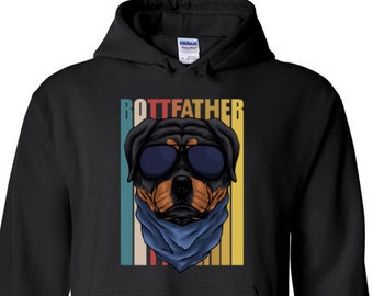 Rottfather Hoodie for Men | Rottweiler Dad Gifts | Rottie Dad Hoodies | Rottweiler Lover Christmas Gift | Mens Rottweiler Dad Sweatshirt