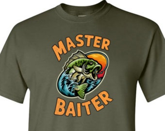 Master Baiter Shirt for Men Funny Fishing Fisherman Birthday Christmas  Father Day Gift for Dad Grandpa Brother Husband Boyfriend Uncle Fish -   Canada