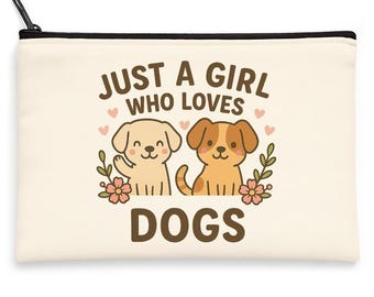 Cute Cat Lover Makeup Bag - Just a Girl Who Loves Cats - Women Girls Teens Christmas Birthday Animal Themed Gift Idea