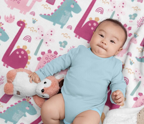 Blue dinosaur blanket hotsell