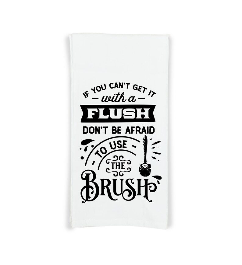 Set of 6 Funny Bathroom Hand Towels Flour Sack Towel Gift Etsy