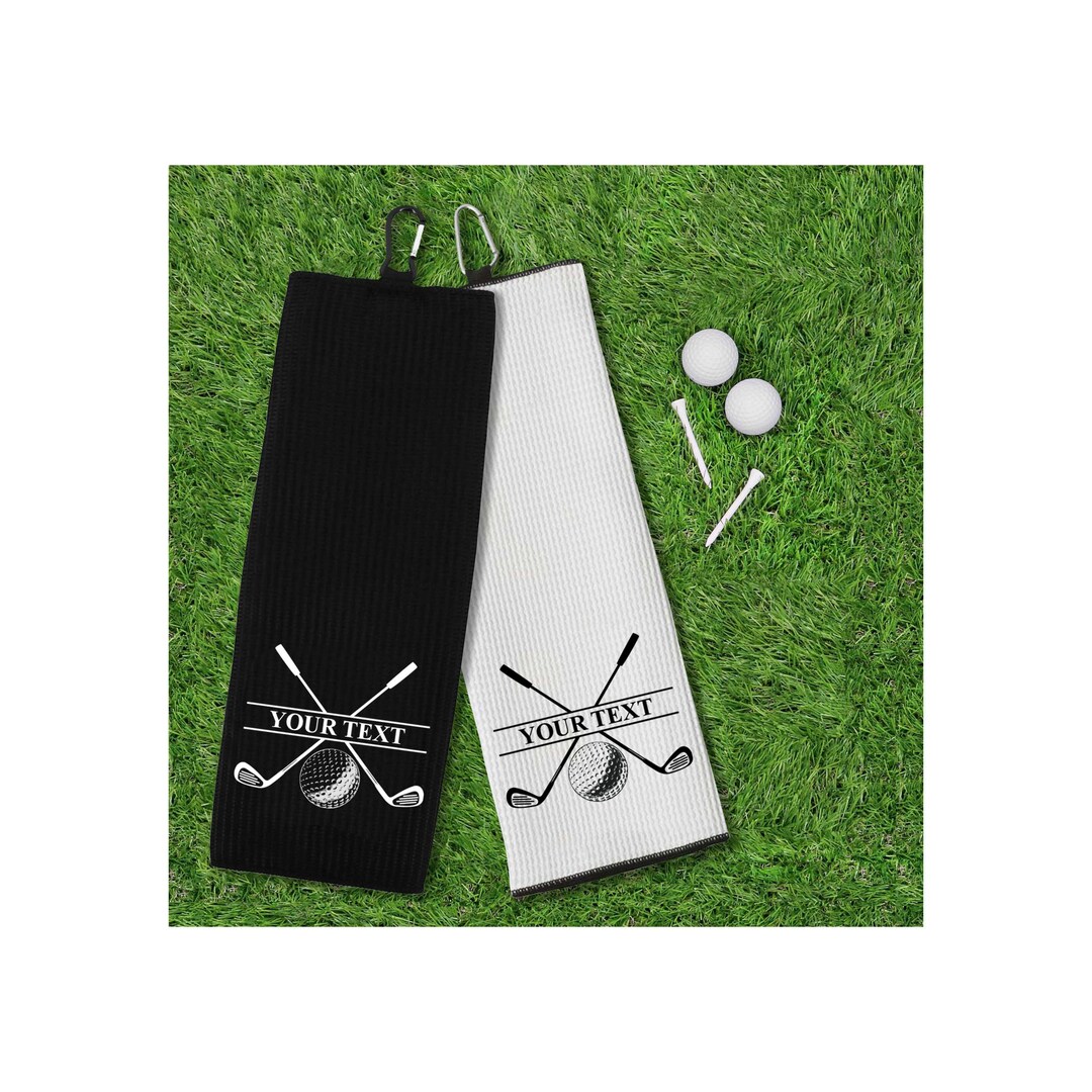 Custom Golf Towel Personalized Trifold Golf Towel With Clip Etsy