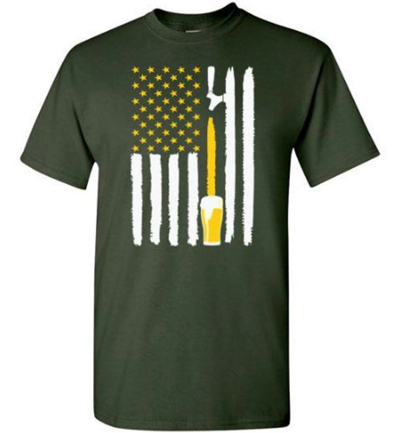 American Flag Craft Beer Tap Shirt for Men Beer Lover Brewer - Etsy
