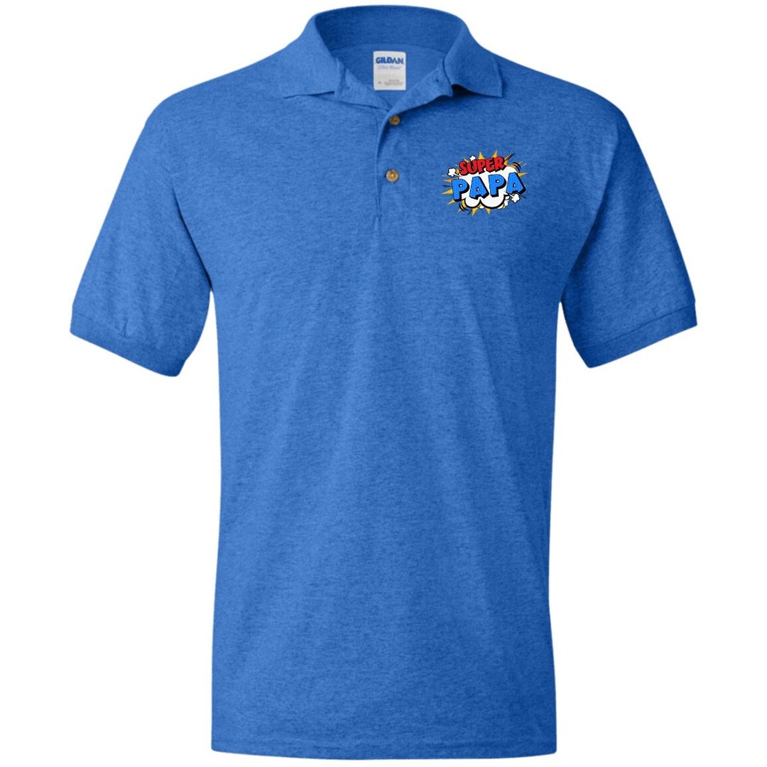 Super Papa Jersey Polo Shirt for Men Father Birthday Christmas Father s Day Gift Idea for Dad Grandpa From Grandchildren Children Grandkids Etsy