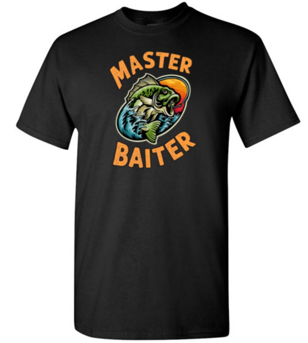 Master Baiter Shirt for Men Funny Fishing Fisherman Birthday