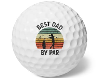 Golfbälle für Papa, bester Vater von Par, Golf Geschenk für Papa, Vatertagsgeschenk, Golfzubehör, personalisierte Golfbälle