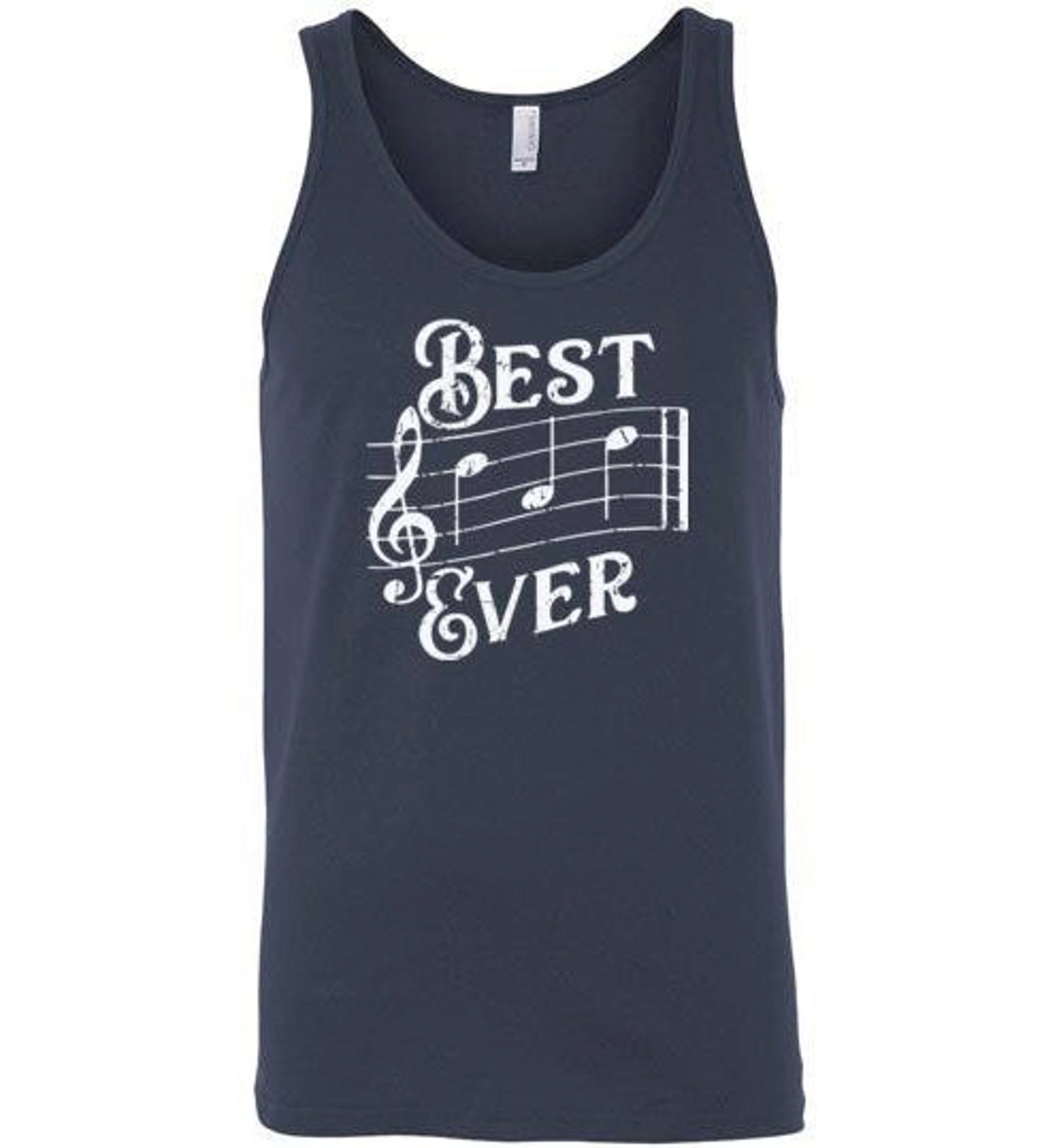 Mens Best Dad Ever T-Shirt Funny Music Note Father's Gift