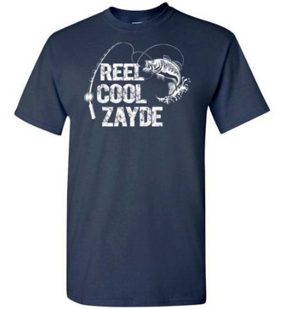 Reel Cool Zayde Shirt for Men | Zayde Fishing Shirts | Zayde Birthday Gifts from Grandkids | Jewish Grandpa Hanukkah Gift | Fisherman Tee