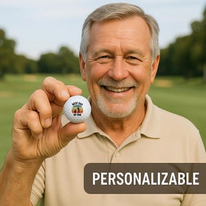 Best Dad By Par Golf Ball - Personalized Golf Gift | Father&#39;s Day Gift | Custom Golf Balls (Pack of 6) | Gift for Dad | Birthday Golf Gift