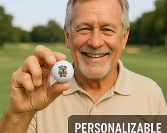 Best Dad By Par Golfball - Personalisiertes Golf Geschenk | Vatertags Geschenk | Benutzerdefinierte Golfbälle (6er Pack) | Geschenk für Papa | Golf Geburtstagsgeschenk