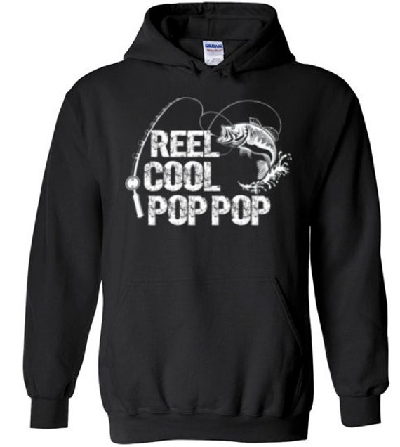 Reel Cool Pop Pop Hoodie for Men Pop Pop Fishing Gift Fishing